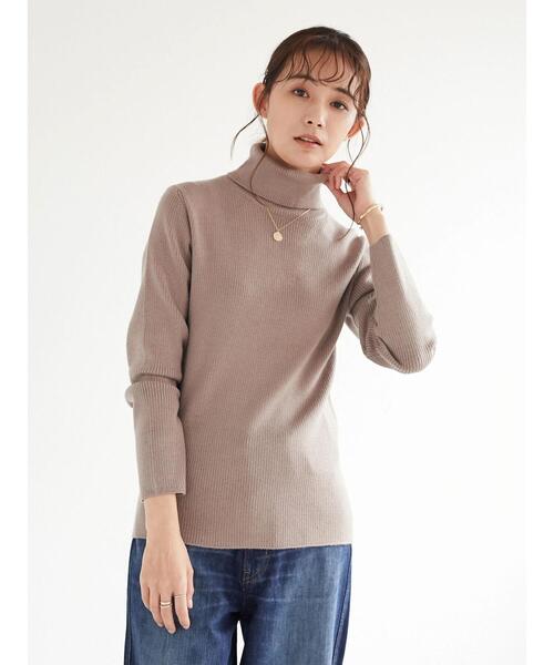 CRAFT STANDARD BOUTIQUE(クラフトスタンダードブティック)の「タートルネックリブニットプルオーバー *(ニット/セーター・レディース・ブラック/ベージュ/ブラウン/レッド/アイボリー/マスタード・M/L)」の18枚目の写真