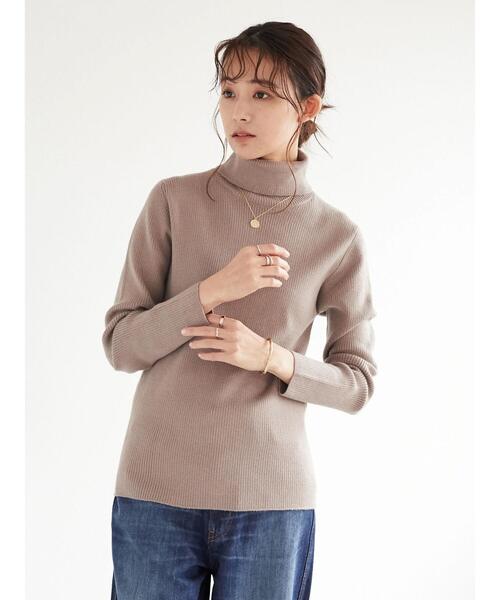 CRAFT STANDARD BOUTIQUE(クラフトスタンダードブティック)の「タートルネックリブニットプルオーバー *(ニット/セーター・レディース・ブラック/ベージュ/ブラウン/レッド/アイボリー/マスタード・M/L)」の19枚目の写真