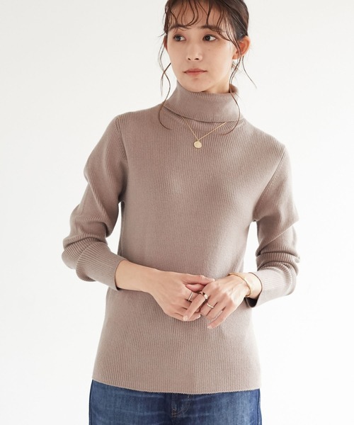 CRAFT STANDARD BOUTIQUE(クラフトスタンダードブティック)の「タートルネックリブニットプルオーバー *(ニット/セーター・レディース・ブラック/ベージュ/ブラウン/レッド/アイボリー/マスタード・M/L)」の5枚目の写真