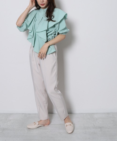 Re.Verofonna(ヴェロフォンナ)の「ラップフリルブラウス(シャツ/ブラウス・レディース・ピンク/ブラック/グリーン/ホワイト・MEDIUM)」の11枚目の写真