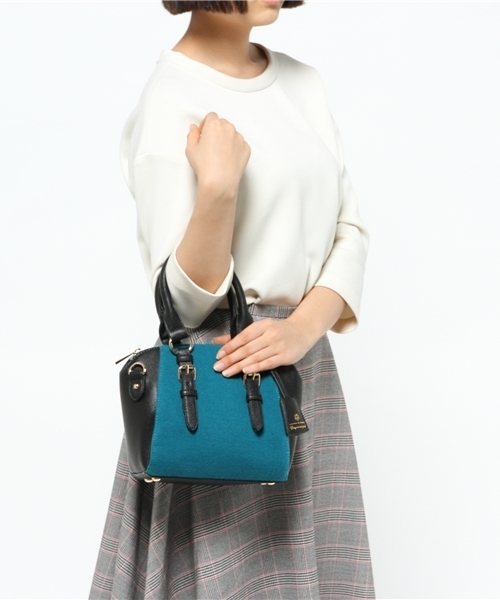 OUTLET（アウトレット）の「【Ciaopanic】フェルトコンビ2WAYミニボストン（ボストンバッグ・レディース・ベージュ/ライトブルー/ピンク・0）」の11枚目の写真