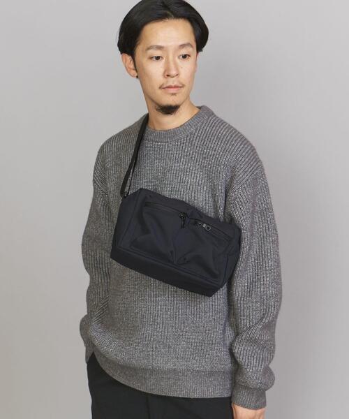 BEAUTY&YOUTH UNITED ARROWS（ビューティーアンドユースユナイテッドアローズ）の「【WEB店舗と一部店舗限定】 by ”小松マテーレ” ダブルポケット ショルダーバッグ（ショルダーバッグ・メンズ・ブラック・FREE）」の12枚目の写真