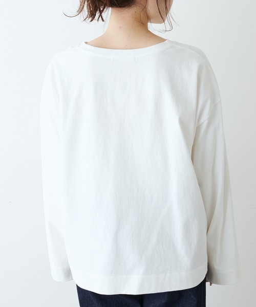 PUAL CE CIN(ピュアルセシン)の「透かし柄編み襟付きカットソー(Tシャツ/カットソー・レディース・ホワイト/ブラック/ライトベージュ・FREE)」の14枚目の写真