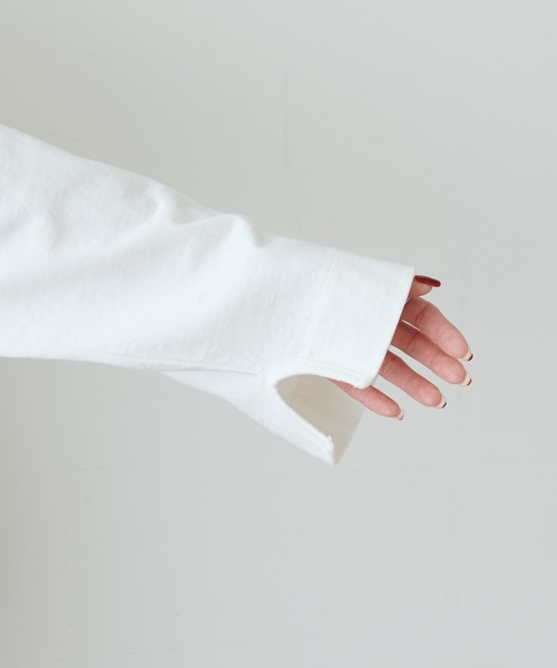 PUAL CE CIN(ピュアルセシン)の「透かし柄編み襟付きカットソー(Tシャツ/カットソー・レディース・ホワイト/ブラック/ライトベージュ・FREE)」の18枚目の写真