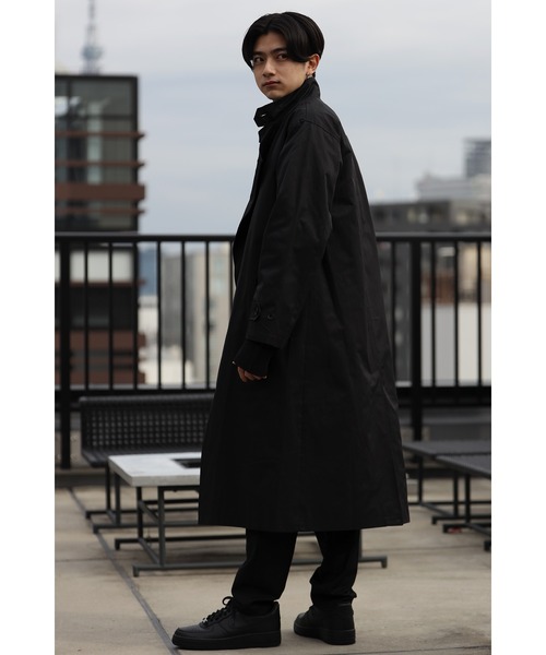 CREARE -LINO-（クレアーレリノ）の「オーバーサイズ  スタンドカラー ルーズコート（チェスターコート・メンズ・ブラック/カーキ・M/L）」の5枚目の写真