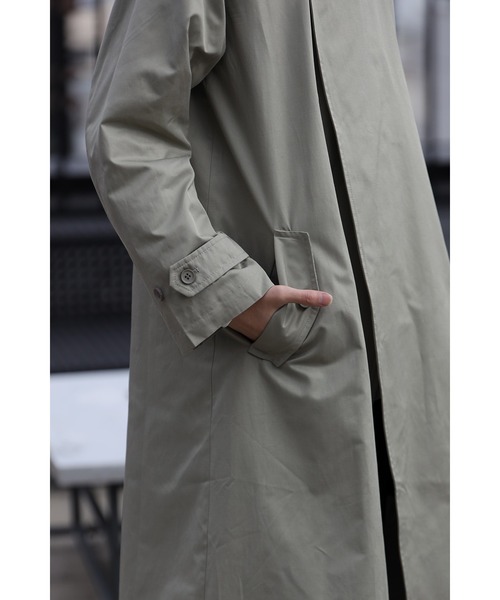 CREARE -LINO-（クレアーレリノ）の「オーバーサイズ  スタンドカラー ルーズコート（チェスターコート・メンズ・ブラック/カーキ・M/L）」の13枚目の写真