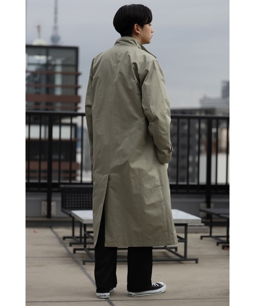 CREARE -LINO-（クレアーレリノ）の「オーバーサイズ  スタンドカラー ルーズコート（チェスターコート・メンズ・ブラック/カーキ・M/L）」の17枚目の写真