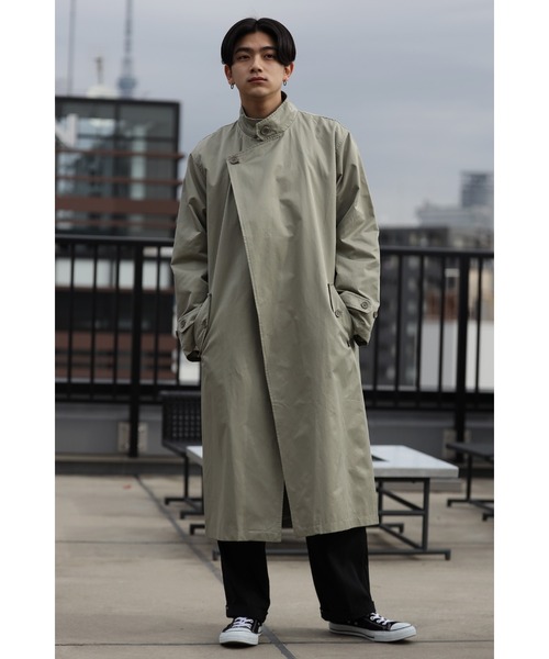 CREARE -LINO-（クレアーレリノ）の「オーバーサイズ  スタンドカラー ルーズコート（チェスターコート・メンズ・ブラック/カーキ・M/L）」の18枚目の写真