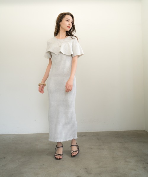 LADYMADE ライトグレー 半袖ワンピース LADYMADE ライトグレー 半袖ワンピース