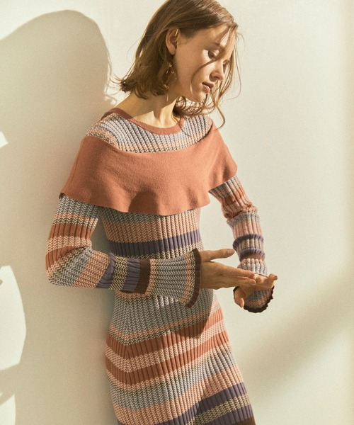 LADYMADE(レディメイド)の「2WAYフリルロングニットワンピース LADYMADE(レディメイド)の「2WAYフリルロングニットワンピース