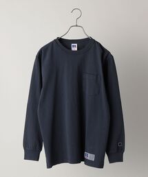 *【SHIPS別注】RUSSELL ATHLETIC: ピグメント加工 ロングスリーブ Tシャツ (ロンT) 22SS