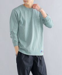 *【SHIPS別注】RUSSELL ATHLETIC: ピグメント加工 ロングスリーブ Tシャツ (ロンT) 22SS