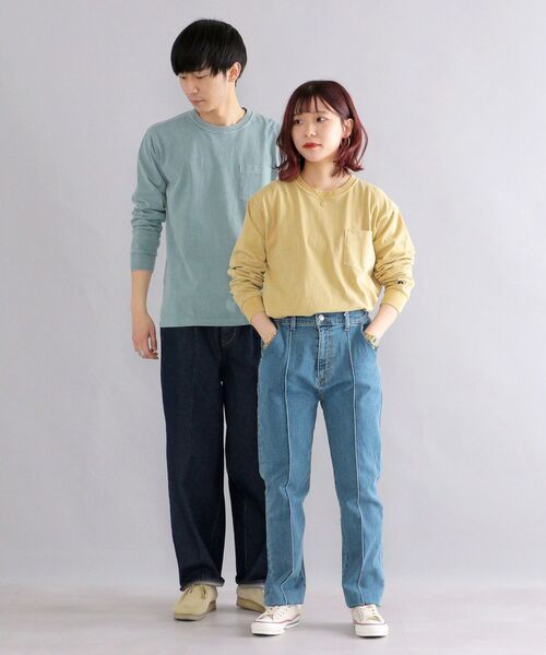 Russell Athletic（ラッセルアスレティック）の「*【SHIPS別注】RUSSELL ATHLETIC: ピグメント加工 ロングスリーブ Tシャツ (ロンT) 22SS（Tシャツ/カットソー・メンズ・ホワイト/ダークグレー/グリーン/ネイビー/イエロー系・SMALL/MEDIUM/LARGE/X-LARGE）」の7枚目の写真