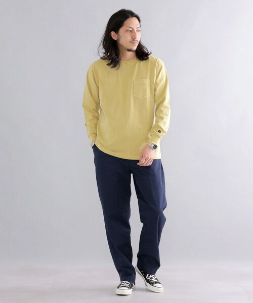 Russell Athletic（ラッセルアスレティック）の「*【SHIPS別注】RUSSELL ATHLETIC: ピグメント加工 ロングスリーブ Tシャツ (ロンT) 22SS（Tシャツ/カットソー・メンズ・ホワイト/ダークグレー/グリーン/ネイビー/イエロー系・SMALL/MEDIUM/LARGE/X-LARGE）」の9枚目の写真