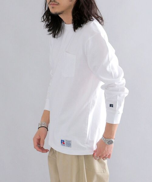 Russell Athletic（ラッセルアスレティック）の「*【SHIPS別注】RUSSELL ATHLETIC: ピグメント加工 ロングスリーブ Tシャツ (ロンT) 22SS（Tシャツ/カットソー・メンズ・ホワイト/ダークグレー/グリーン/ネイビー/イエロー系・SMALL/MEDIUM/LARGE/X-LARGE）」の16枚目の写真