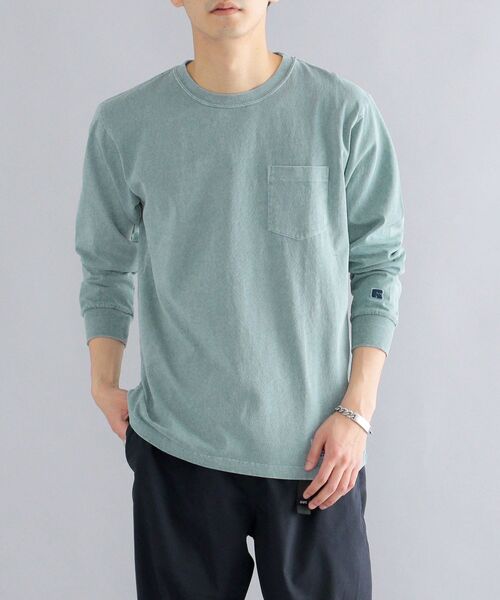 Russell Athletic（ラッセルアスレティック）の「*【SHIPS別注】RUSSELL ATHLETIC: ピグメント加工 ロングスリーブ Tシャツ (ロンT) 22SS（Tシャツ/カットソー・メンズ・ホワイト/ダークグレー/グリーン/ネイビー/イエロー系・SMALL/MEDIUM/LARGE/X-LARGE）」の20枚目の写真