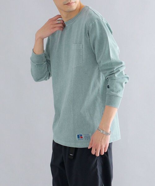 Russell Athletic（ラッセルアスレティック）の「*【SHIPS別注】RUSSELL ATHLETIC: ピグメント加工 ロングスリーブ Tシャツ (ロンT) 22SS（Tシャツ/カットソー・メンズ・ホワイト/ダークグレー/グリーン/ネイビー/イエロー系・SMALL/MEDIUM/LARGE/X-LARGE）」の21枚目の写真
