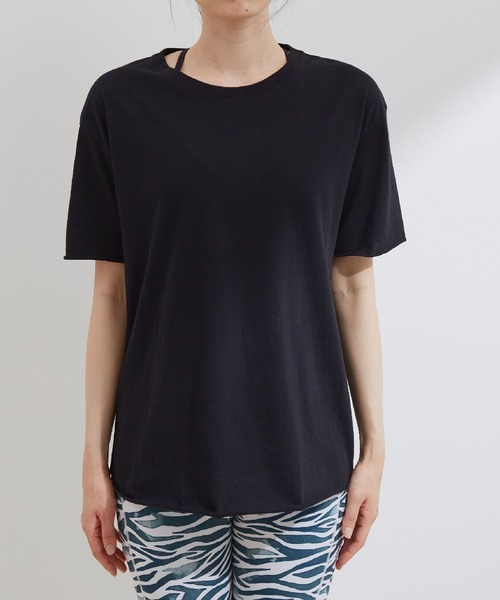 【25SS新品】alo yoga アローヨガ 半袖リブTシャツ ネイビー S 新品タグ付き Alo yoga アローヨガ Sサイズ トップス Tシャツ