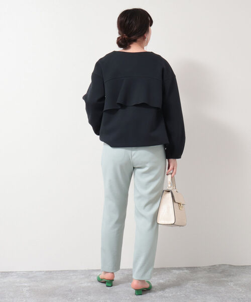 セール】◇【WEB限定】T/Cダンボールノーカラーフリルジャケット