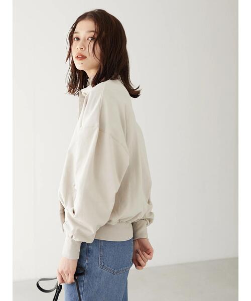 Green Parks(グリーンパークス)の「袖ボリュームカットカーディガン*(カーディガン/ボレロ・レディース・カーキ/グレイッシュベージュ/ブラック・FREE)」の7枚目の写真