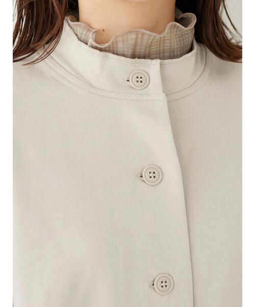 Green Parks(グリーンパークス)の「袖ボリュームカットカーディガン*(カーディガン/ボレロ・レディース・カーキ/グレイッシュベージュ/ブラック・FREE)」の8枚目の写真