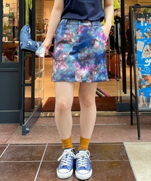 新品 BEAMS GOLF ORANGE LABEL / タイダイ柄 スカートL BEAMS GOLF（ビームスゴルフ）の「BEAMS GOLF ORANGE LABEL