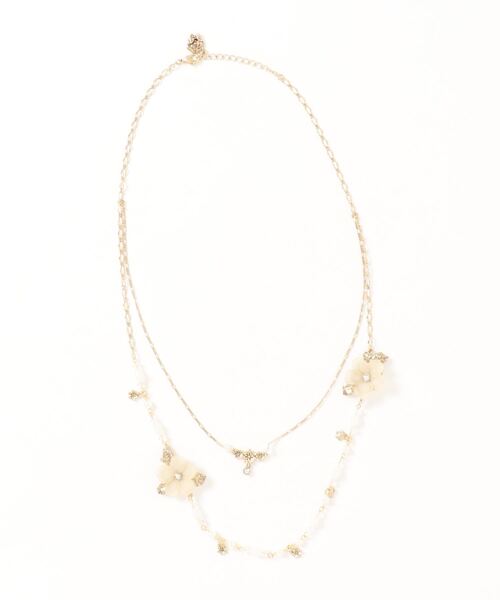 axes femme(アクシーズファム)の「すみれホマイカネックレス(ネックレス・レディース・ブルー/キナリ・MEDIUM)」の1枚目の写真