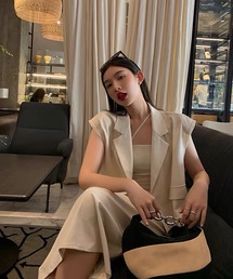 Jewelobe（ジュエローブ）の「ショートベスト×変形ストラップタイトキャミワンピースセット（セットアップ）」