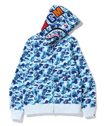 724 BAPE シャークWGM ABCカモ×タイガー フルジップ XL 日本製 A BATHING APE（アベイシングエイプ）の「ABC CAMO SHARK FULL ZIP