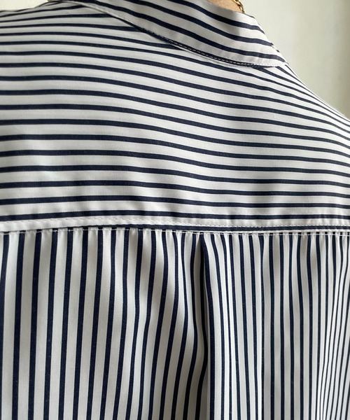DouDou（ドゥドゥ）の「パールボタンストライプシャツ（シャツ/ブラウス・レディース・ネイビー/ピンク・FREE）」の21枚目の写真