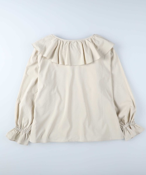 HONEYSUCKLE ROSE（ハニーサックルローズ）の「【HONEYSUCKLE ROSE】フリル衿ブラウス（シャツ/ブラウス・レディース・ベージュ/オフホワイト/ブラック・M/L）」の14枚目の写真