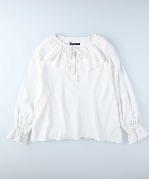 HONEYSUCKLE ROSE（ハニーサックルローズ）の「【HONEYSUCKLE ROSE】フリル衿ブラウス（シャツ/ブラウス・レディース・ベージュ/オフホワイト/ブラック・M/L）」の21枚目の写真