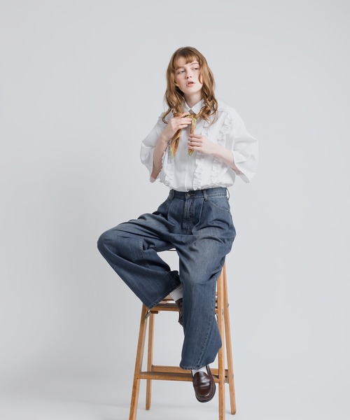 MUHET（ミュエータ）の「フロントダブルフリルブラウス（シャツ 