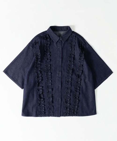 MUHET（ミュエータ）の「フロントダブルフリルブラウス（シャツ