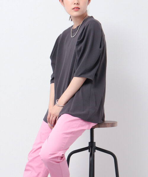 NOLLEY’S(ノーリーズ)の「◇【WEB限定】2WAYジョーゼット肩タックブラウス(シャツ/ブラウス・レディース・オフホワイト/チャコールグレー/ブルー/イエロー・FREE)」の2枚目の写真