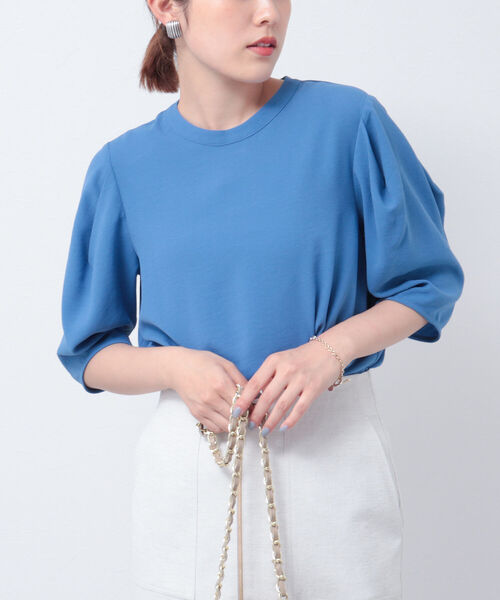 NOLLEY’S(ノーリーズ)の「◇【WEB限定】2WAYジョーゼット肩タックブラウス(シャツ/ブラウス・レディース・オフホワイト/チャコールグレー/ブルー/イエロー・FREE)」の3枚目の写真