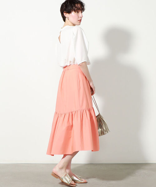 NOLLEY’S(ノーリーズ)の「◇【WEB限定】2WAYジョーゼット肩タックブラウス(シャツ/ブラウス・レディース・オフホワイト/チャコールグレー/ブルー/イエロー・FREE)」の5枚目の写真