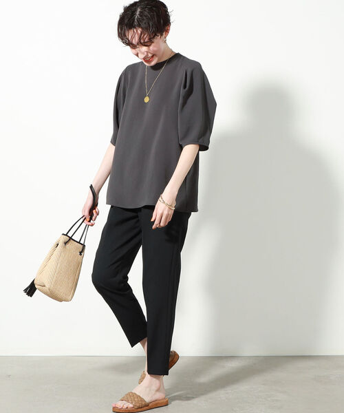 NOLLEY’S(ノーリーズ)の「◇【WEB限定】2WAYジョーゼット肩タックブラウス(シャツ/ブラウス・レディース・オフホワイト/チャコールグレー/ブルー/イエロー・FREE)」の19枚目の写真