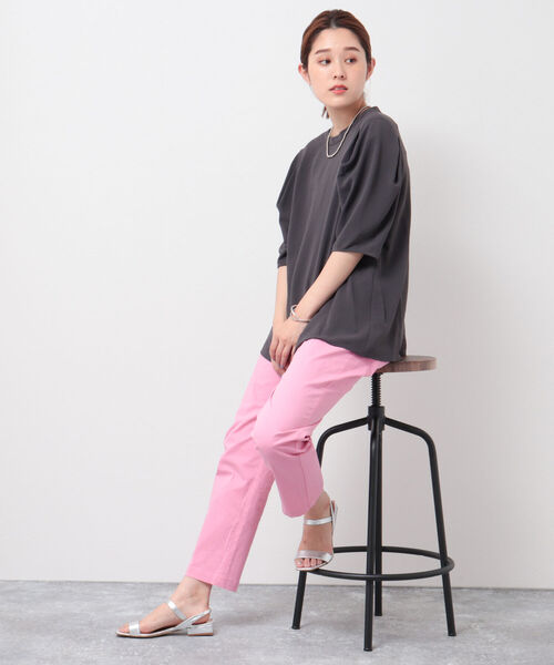 NOLLEY’S(ノーリーズ)の「◇【WEB限定】2WAYジョーゼット肩タックブラウス(シャツ/ブラウス・レディース・オフホワイト/チャコールグレー/ブルー/イエロー・FREE)」の21枚目の写真