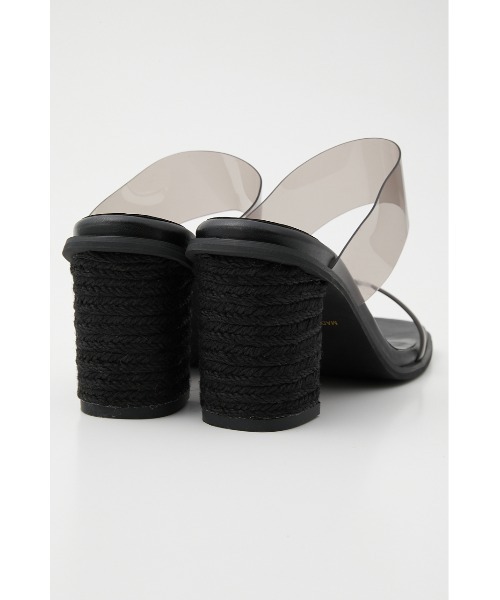 AZUL by moussy(アズールバイマウジー)の「JUTE HEEL CLEAR SANDALS/ジュートヒールクリアサンダル(サンダル・レディース・ブラック/ベージュ・SMALL/MEDIUM/LARGE)」の7枚目の写真