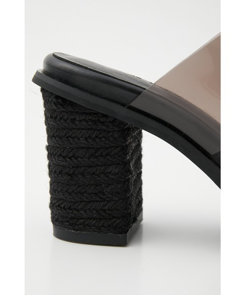 AZUL by moussy(アズールバイマウジー)の「JUTE HEEL CLEAR SANDALS/ジュートヒールクリアサンダル(サンダル・レディース・ブラック/ベージュ・SMALL/MEDIUM/LARGE)」の11枚目の写真
