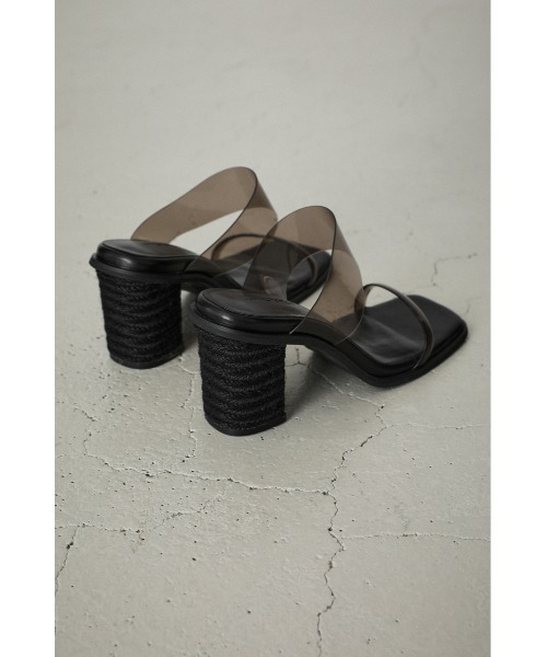 AZUL by moussy(アズールバイマウジー)の「JUTE HEEL CLEAR SANDALS/ジュートヒールクリアサンダル(サンダル・レディース・ブラック/ベージュ・SMALL/MEDIUM/LARGE)」の20枚目の写真