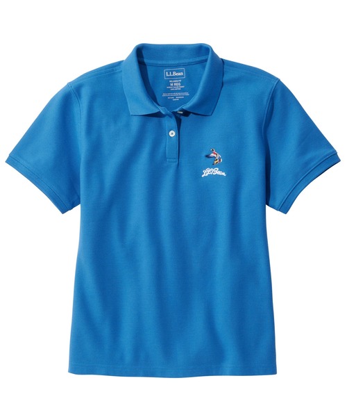L.L.Bean（エルエルビーン）の「プレミアム・ダブル・エル・ポロシャツ、リラックス・フィット　半袖　スクリプト・ロゴ 米国フィット・レギュラー（ポロシャツ・レディース・ホワイト/ネイビー/コバルトブルー/ピンク/ライラック/ミント・SMALL/MEDIUM/LARGE/X-SMALL）」の4枚目の写真