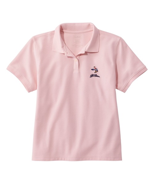 L.L.Bean（エルエルビーン）の「プレミアム・ダブル・エル・ポロシャツ、リラックス・フィット　半袖　スクリプト・ロゴ 米国フィット・レギュラー（ポロシャツ・レディース・ホワイト/ネイビー/コバルトブルー/ピンク/ライラック/ミント・SMALL/MEDIUM/LARGE/X-SMALL）」の6枚目の写真