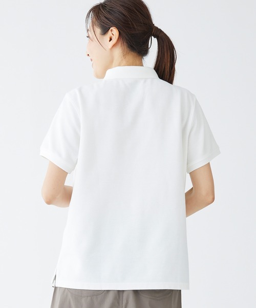 L.L.Bean（エルエルビーン）の「プレミアム・ダブル・エル・ポロシャツ、リラックス・フィット　半袖　スクリプト・ロゴ 米国フィット・レギュラー（ポロシャツ・レディース・ホワイト/ネイビー/コバルトブルー/ピンク/ライラック/ミント・SMALL/MEDIUM/LARGE/X-SMALL）」の12枚目の写真