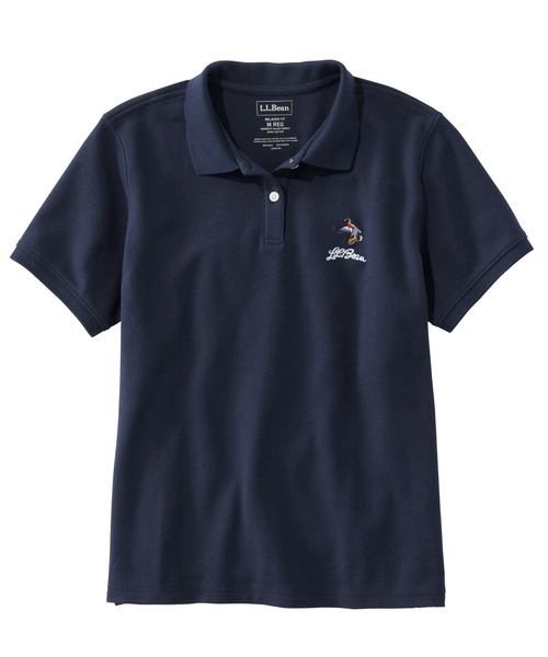 L.L.Bean（エルエルビーン）の「プレミアム・ダブル・エル・ポロシャツ、リラックス・フィット　半袖　スクリプト・ロゴ 米国フィット・レギュラー（ポロシャツ・レディース・ホワイト/ネイビー/コバルトブルー/ピンク/ライラック/ミント・SMALL/MEDIUM/LARGE/X-SMALL）」の13枚目の写真
