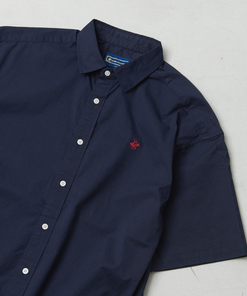 BEVERLY HILLS POLO CLUB（ビバリーヒルズポロクラブ）の「【BEVERLY HILLS POLO CLUB / ビバリーヒルズポロクラブ】レギュラーカラー 半袖シャツ（シャツ/ブラウス・メンズ・ベージュ/ブラック/ホワイト/ネイビー・M/LL/L）」の4枚目の写真