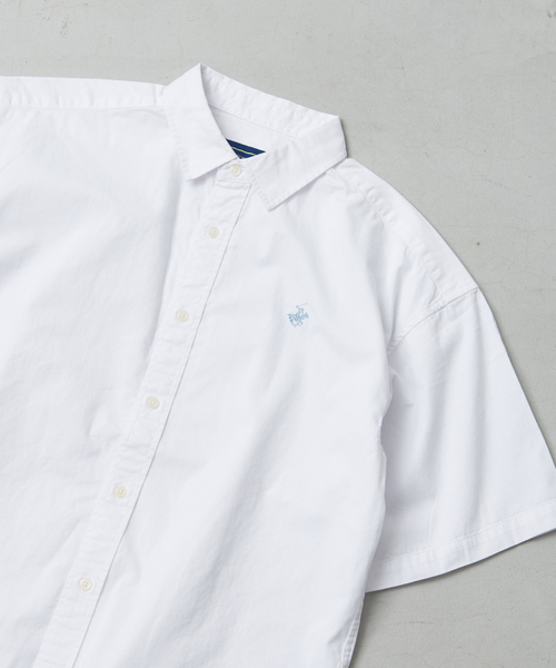 BEVERLY HILLS POLO CLUB（ビバリーヒルズポロクラブ）の「【BEVERLY HILLS POLO CLUB / ビバリーヒルズポロクラブ】レギュラーカラー 半袖シャツ（シャツ/ブラウス・メンズ・ベージュ/ブラック/ホワイト/ネイビー・M/LL/L）」の2枚目の写真