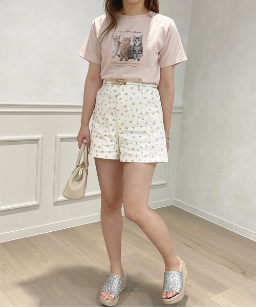 apres jour（アプレジュール）の「花柄ショートパンツ【ZOZOTOWN限定アイテム】（その他パンツ・レディース・ピンク/ブルー・SMALL/MEDIUM/X-LARGE）」の4枚目の写真