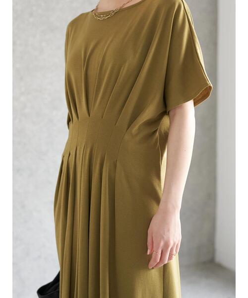 earth music&ecology（アースミュージックアンドエコロジー）の「ウエストタックワンピース（ワンピース・レディース・ダークブラウン/オリーブ・FREE）」の14枚目の写真